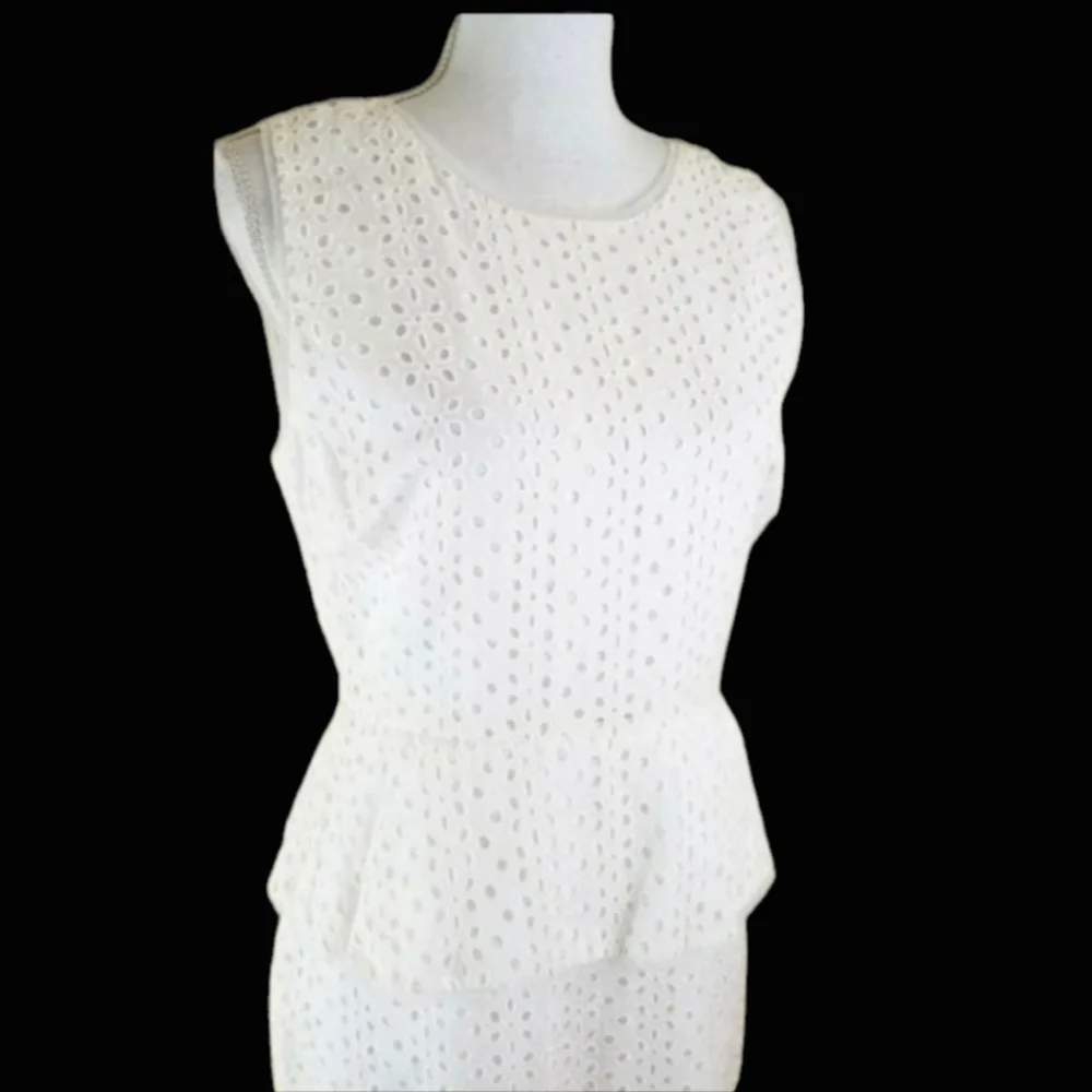 Max & Cleo~Women's Size 8~White Lace A-Line Career Ware to Work Dress NWT $128.0